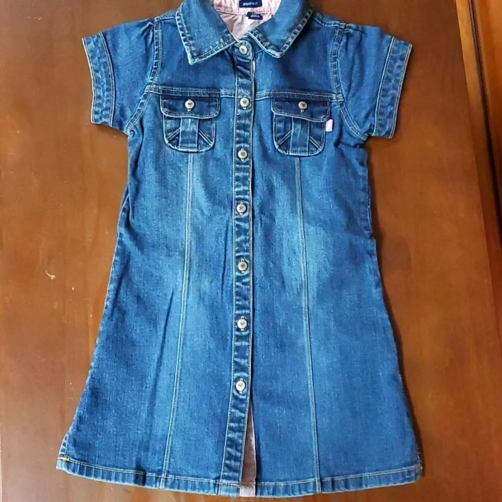 Baby Gap girls denim (stretch) dress with matching underpants ***NEW***